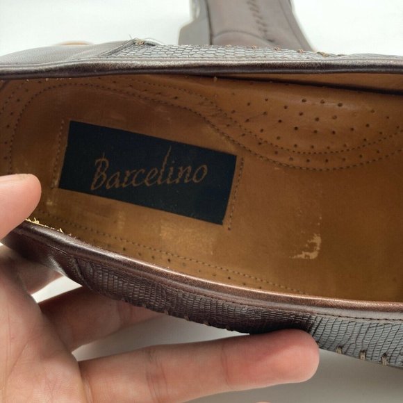 Barcelino Mens Genuine Lizard Leather Loafers - Picture 8 of 8